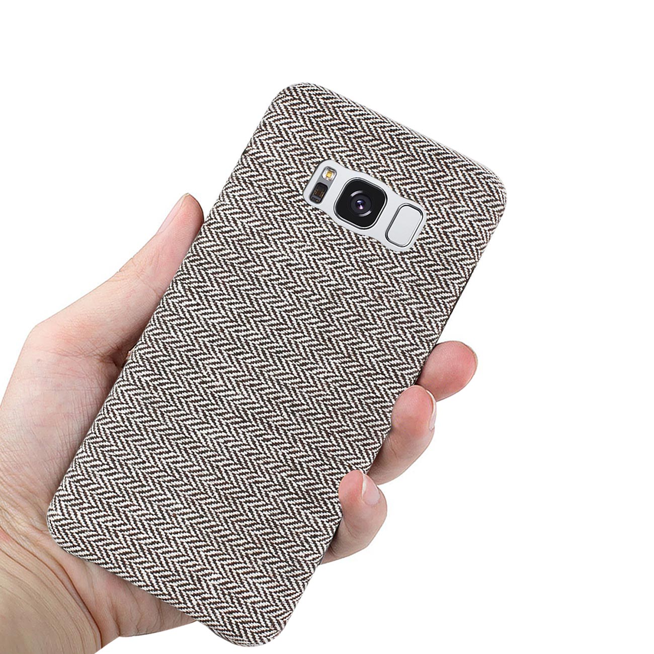 Samsung Galaxy S8 Herringbone Fabric In Dark Gray
