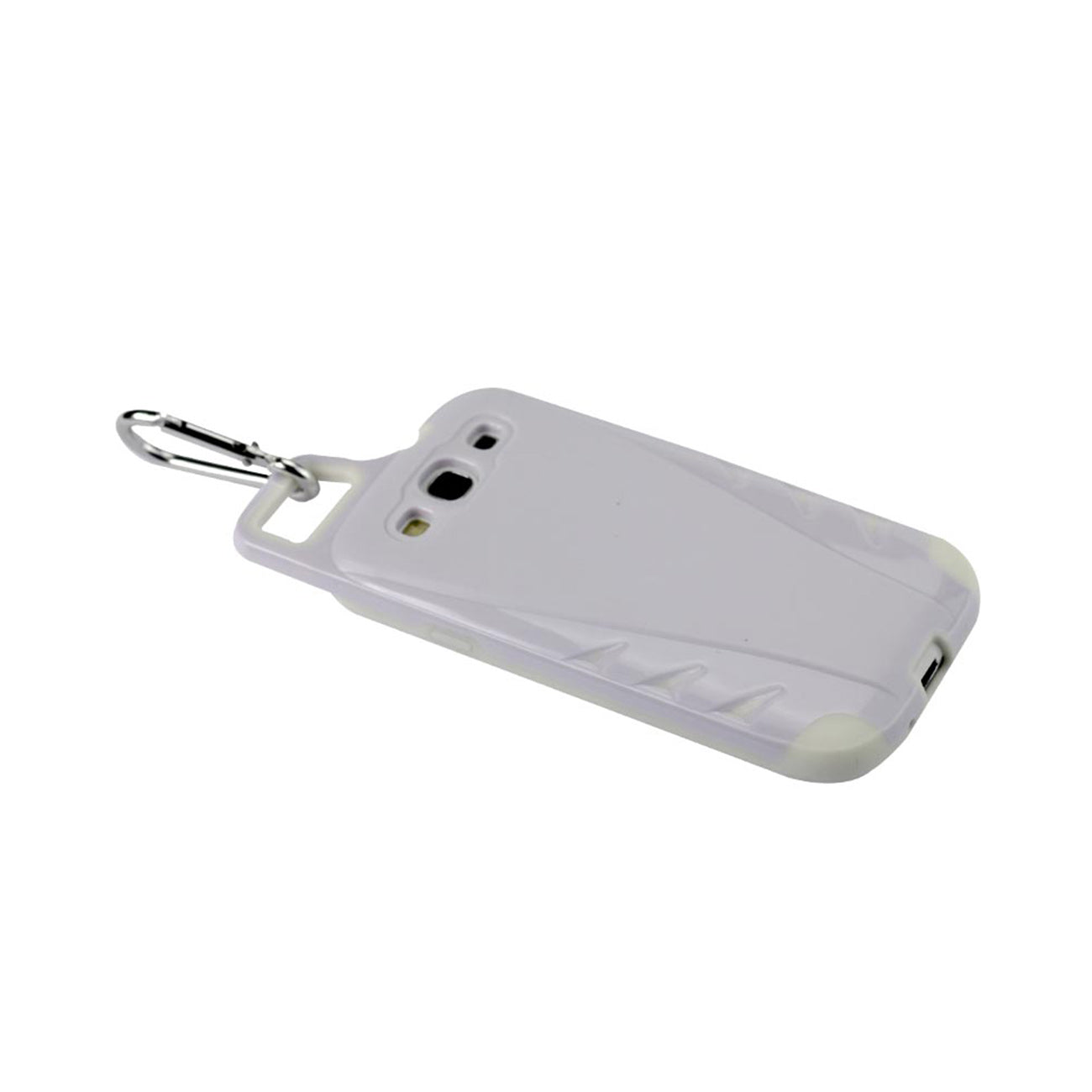 Samsung Galaxy S3 Dropproof Workout Hybrid Case With Hook In White