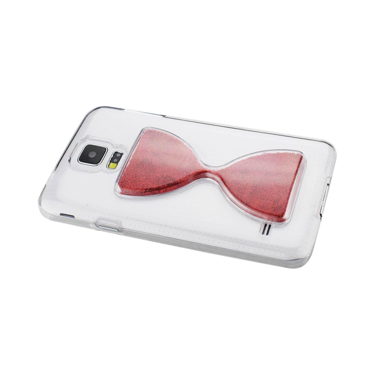 Samsung Galaxy S5 3D Sand Clock Clear Case In Red