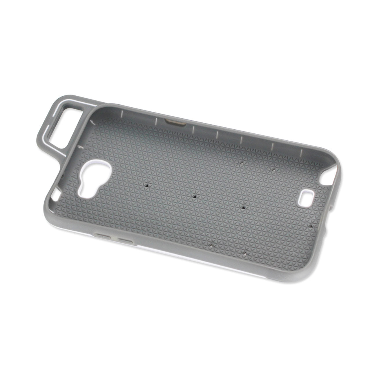 Samsung Galaxy Note 2 Dropproof Workout Hybrid Case With Hook In White Grey