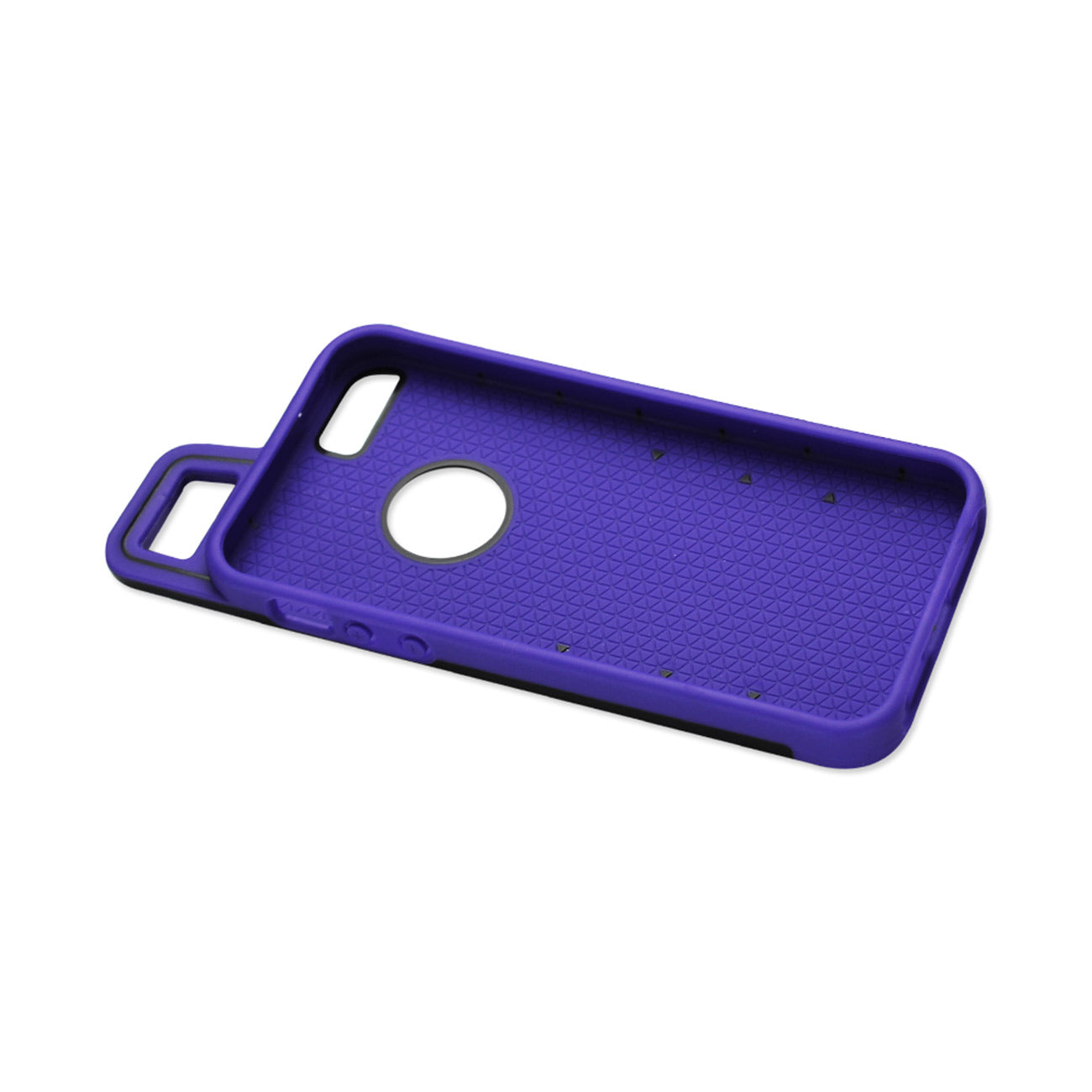 Case Hybrid iPhone 5/ 5S/ SE Drop Proof Workout With Hook Black Purple Color