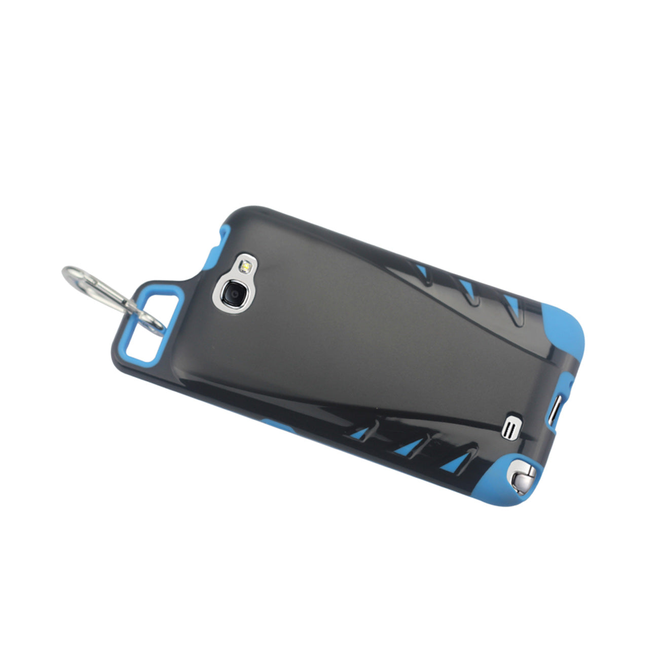 Samsung Galaxy Note 2 Dropproof Workout Hybrid Case With Hook In Black Navy