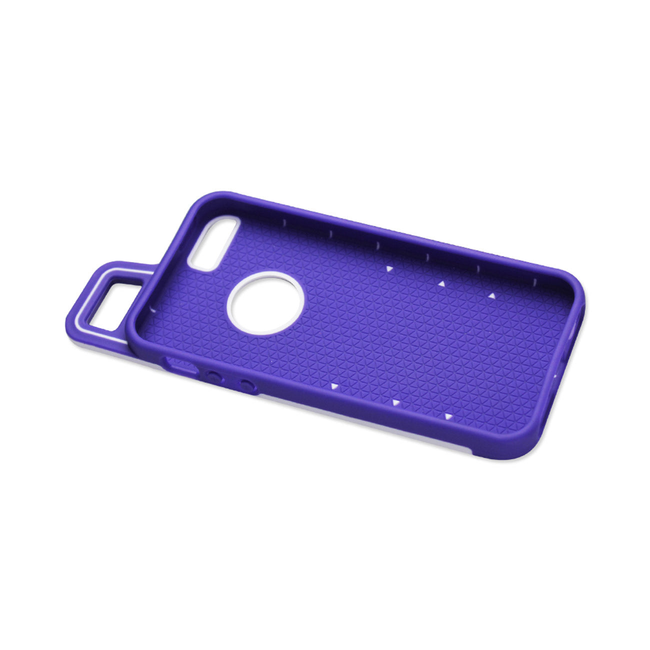 Case Hybrid Drop Proof Workout With Hook iPhone 5/ 5S/ SE White Purple Color