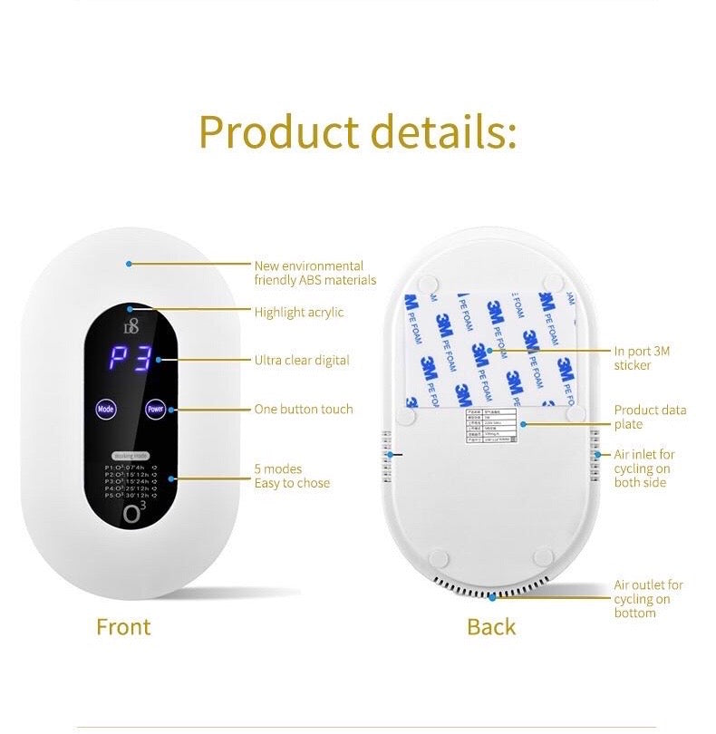 Air Disinfector Smart For Deodorization And Sterilization White Color