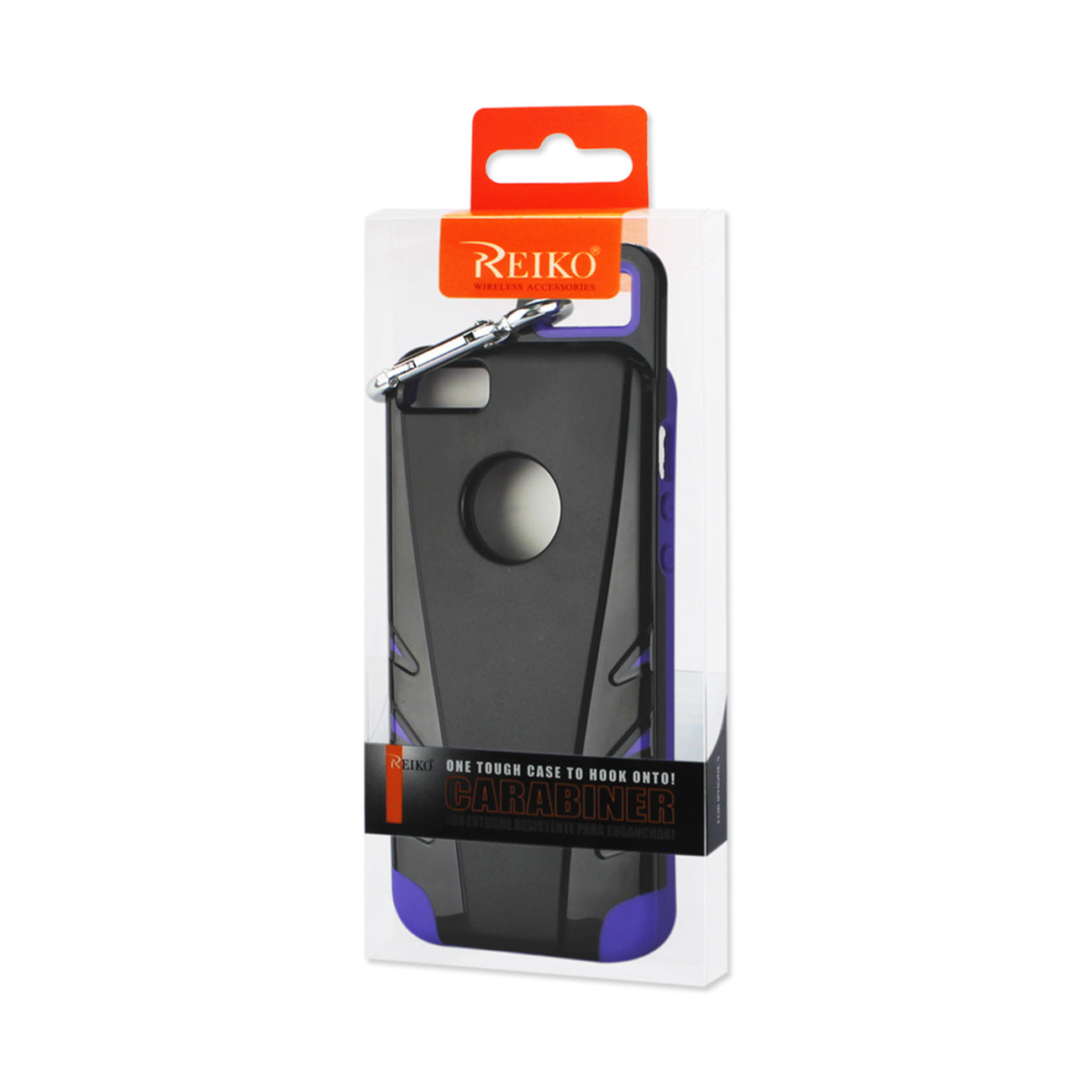 Case Hybrid iPhone 5/ 5S/ SE Drop Proof Workout With Hook Black Purple Color