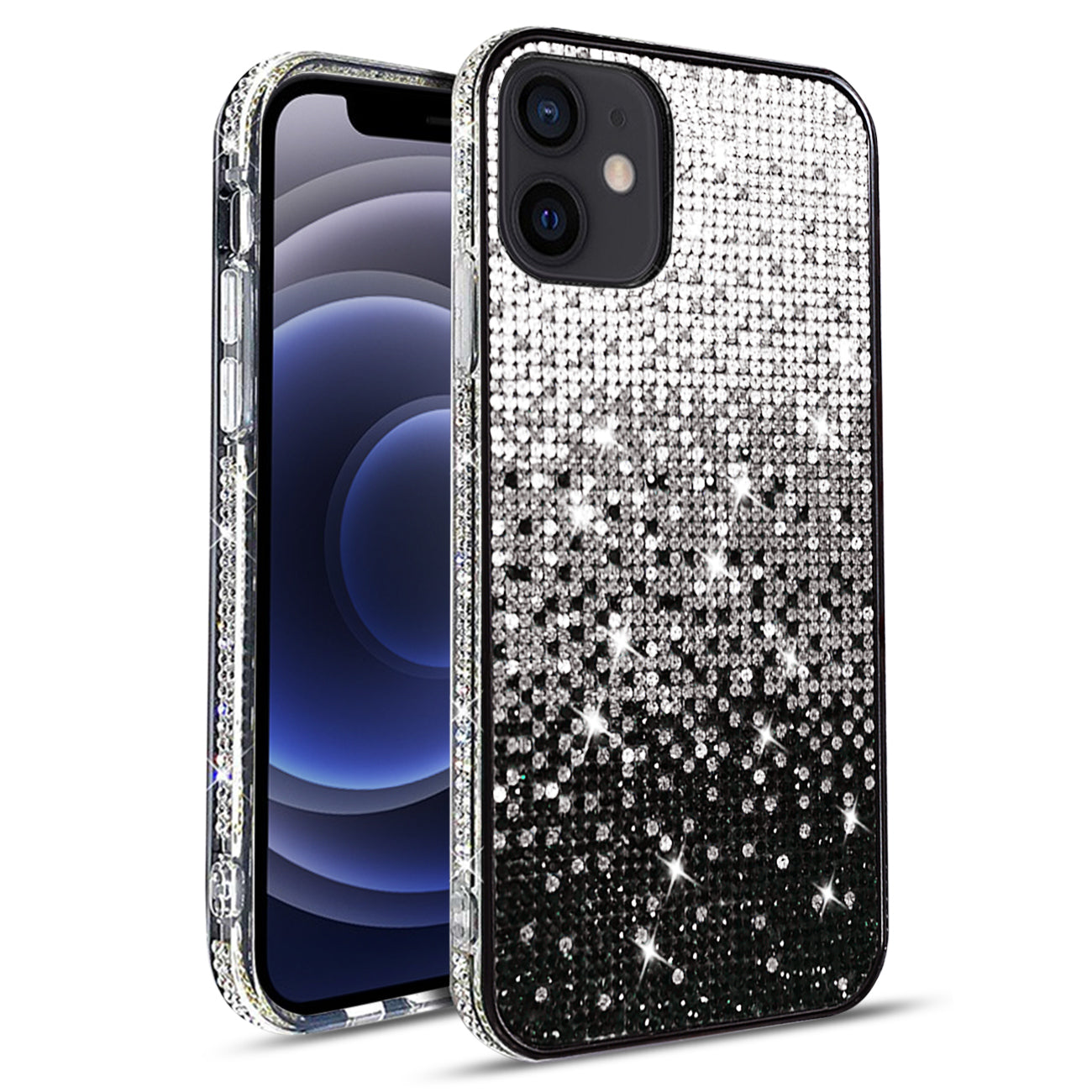Case Diamond Design Apple iPhone 12 Mini Black Color