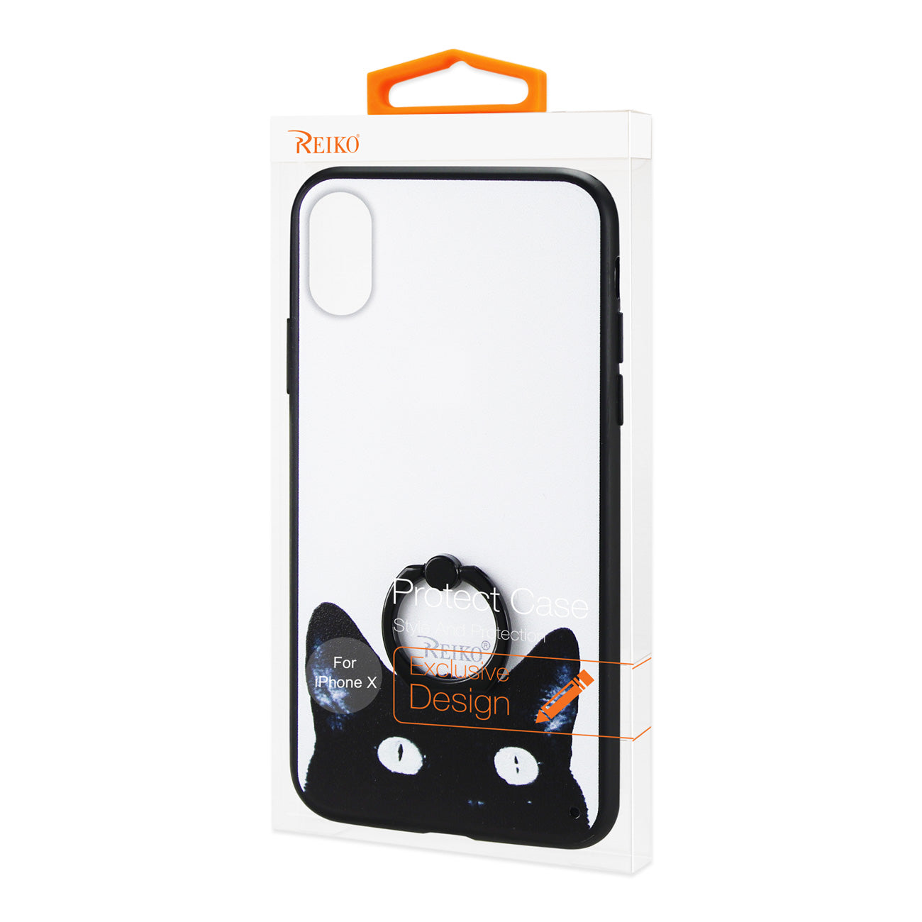 iPhone X/iPhone XS CAT DESIGN CASE WITH ROTATING RING STAND HOLDER