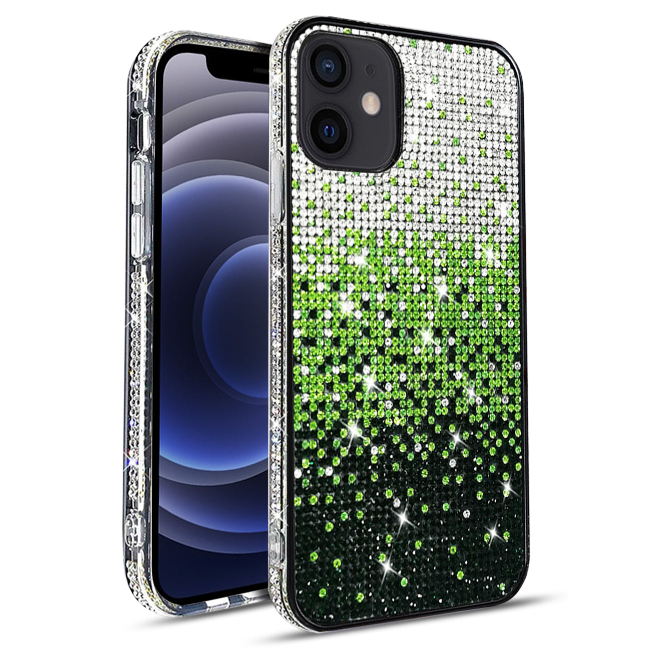 Case Diamond Design Apple iPhone 12 Mini Green Color