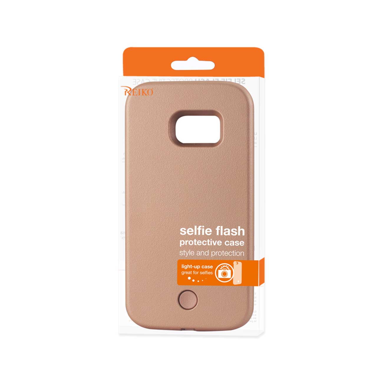 SAMSUNG GALAXY S7 EDGE LED SELFIE LIGHT UP ILLUMINATED CASE IN ROSE GOLD