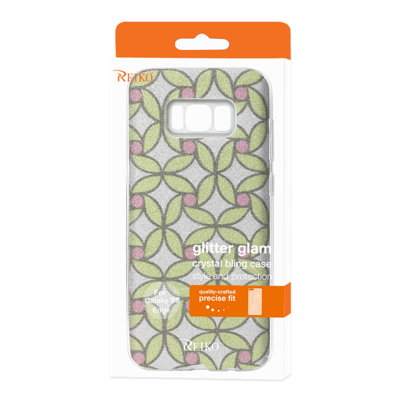 Samsung Galaxy S8 Edge/ S8 Plus Shine Glitter Shimmer Flower Hybrid Case In Flower Gold