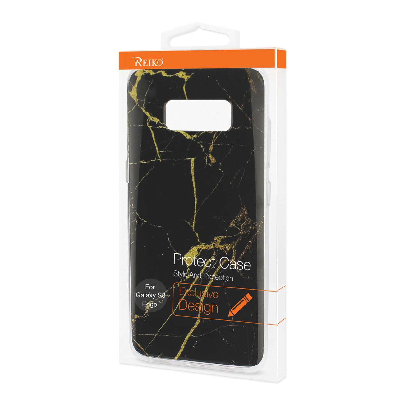Samsung Galaxy S8 Edge/ S8 Plus Streak Marble iPhone Cover In Black