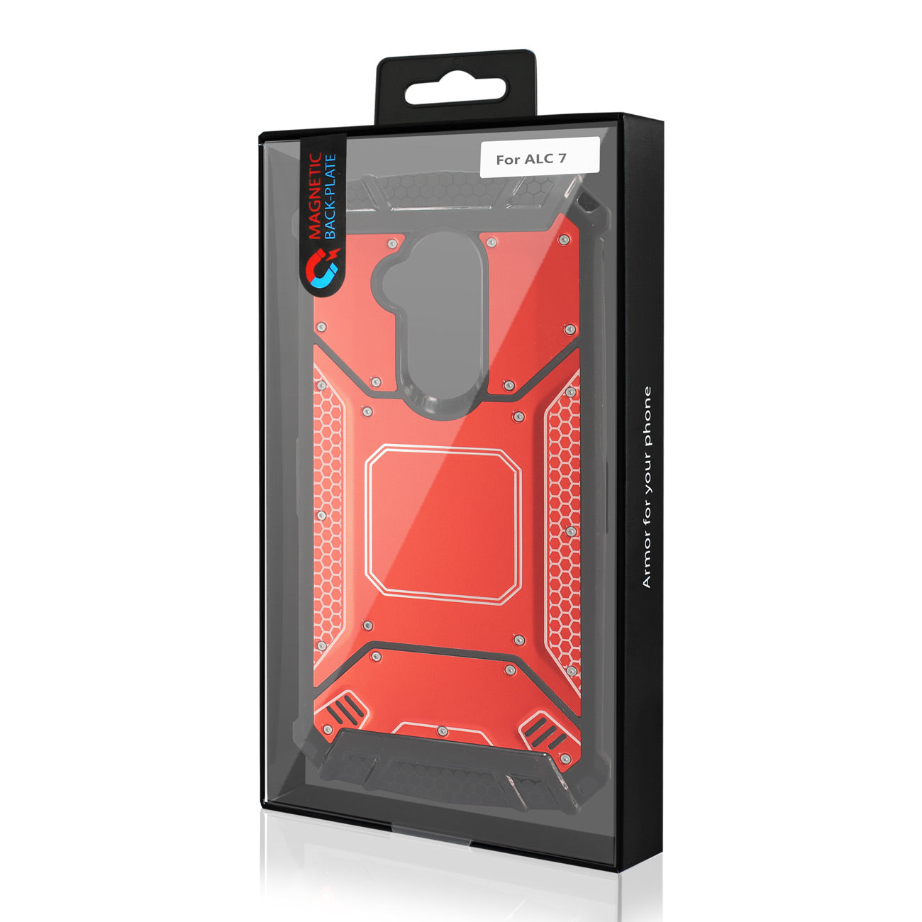 Cover Case Front Metallic Alcatel 7 Folio Red Color