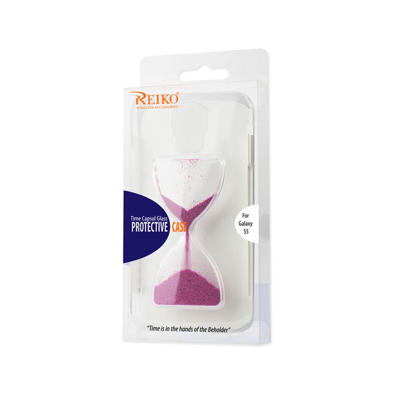 Case 3D Sand Clock Samsung Galaxy S5 Hot Pink Color