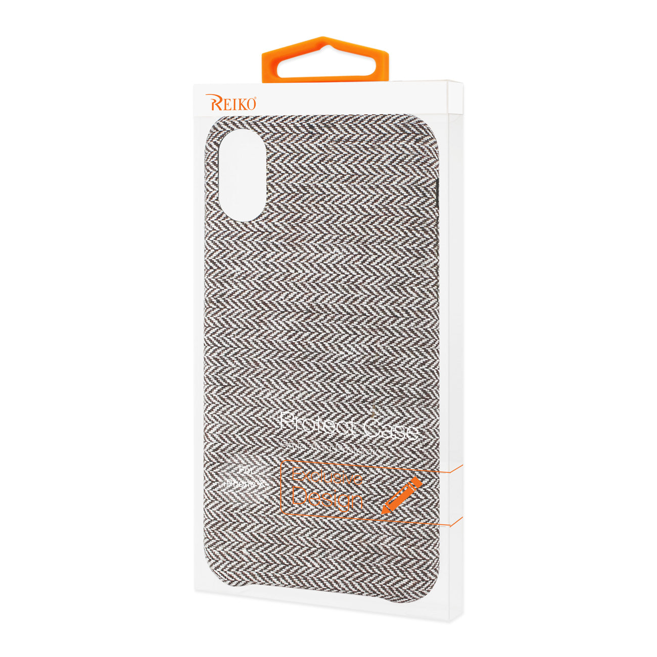 iPhone X/iPhone XS Herringbone Fabric In Dark Gray