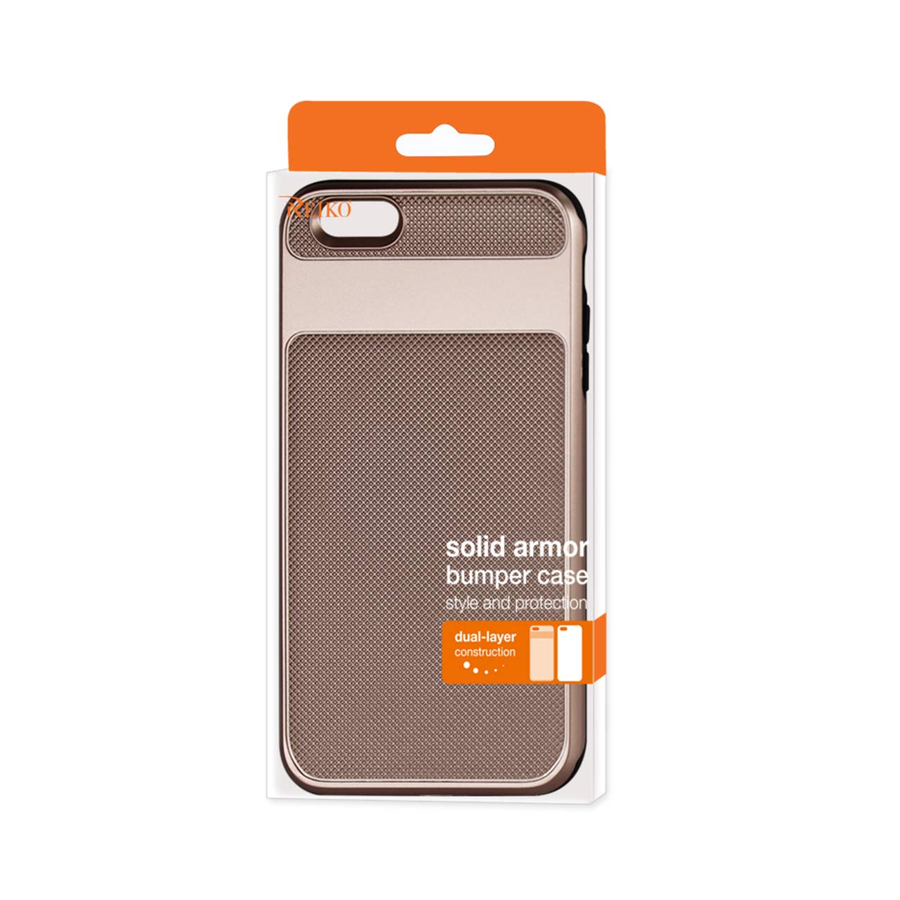 Case Bumper Hybrid Solid Armor iPhone 6S Plus Rose Gold Color