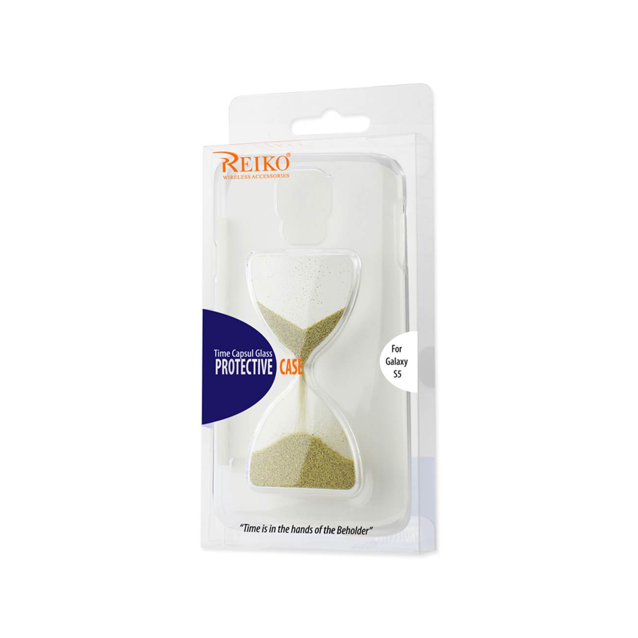 Case 3D Sand Clock Samsung Galaxy S5 Clear Gold Color