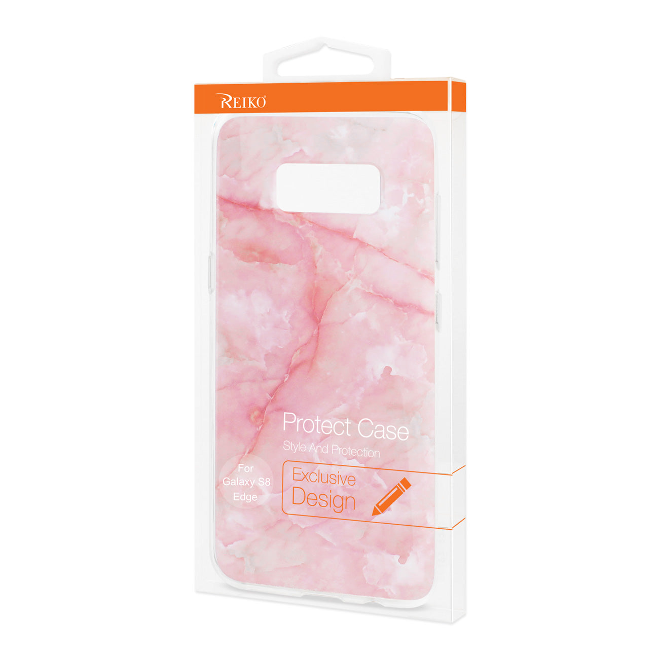 Samsung Galaxy S8 Edge/ S8 Plus Streak Marble Cover In Pink