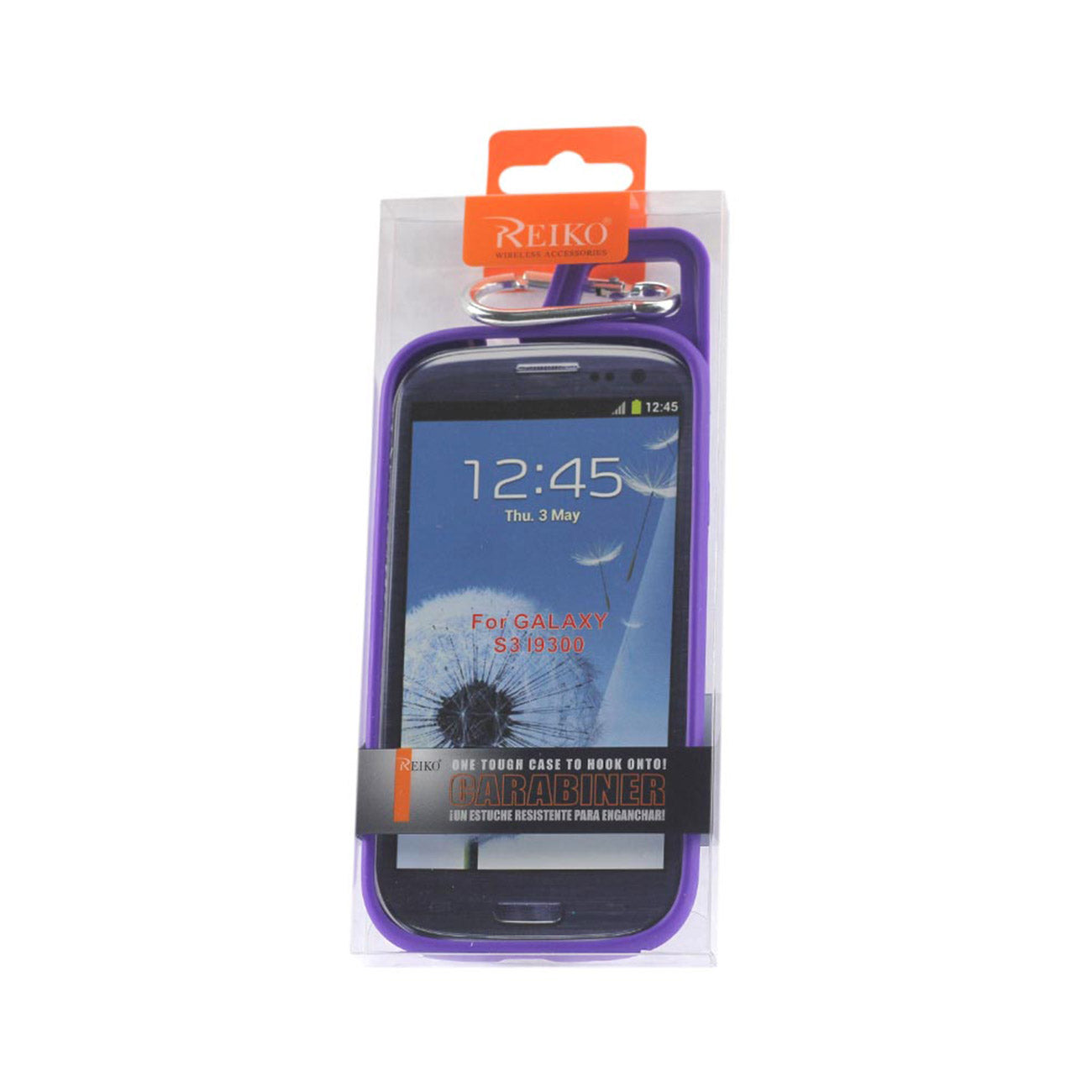 Samsung Galaxy S3 Dropproof Workout Hybrid Case With Hook In White Purple