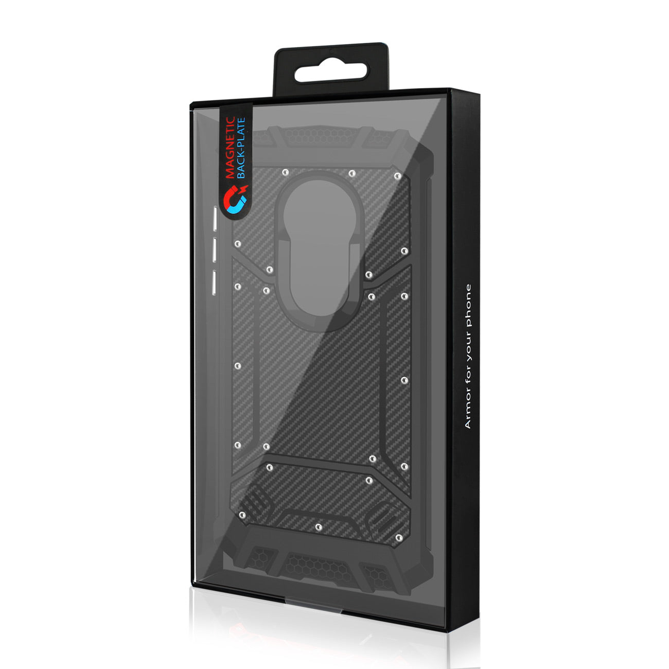 MOTOROLA MOTO G7 PLAY Carbon Fiber Hard-shell Case In Black