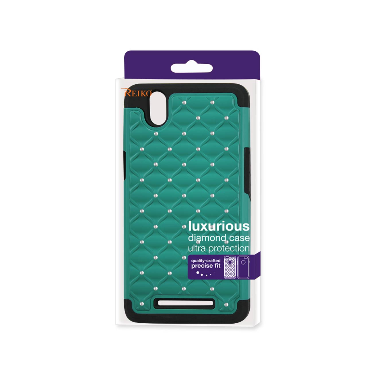 Case Hybrid Heavy Duty Jewelry Diamond ZTE Z Max Black And Green Color