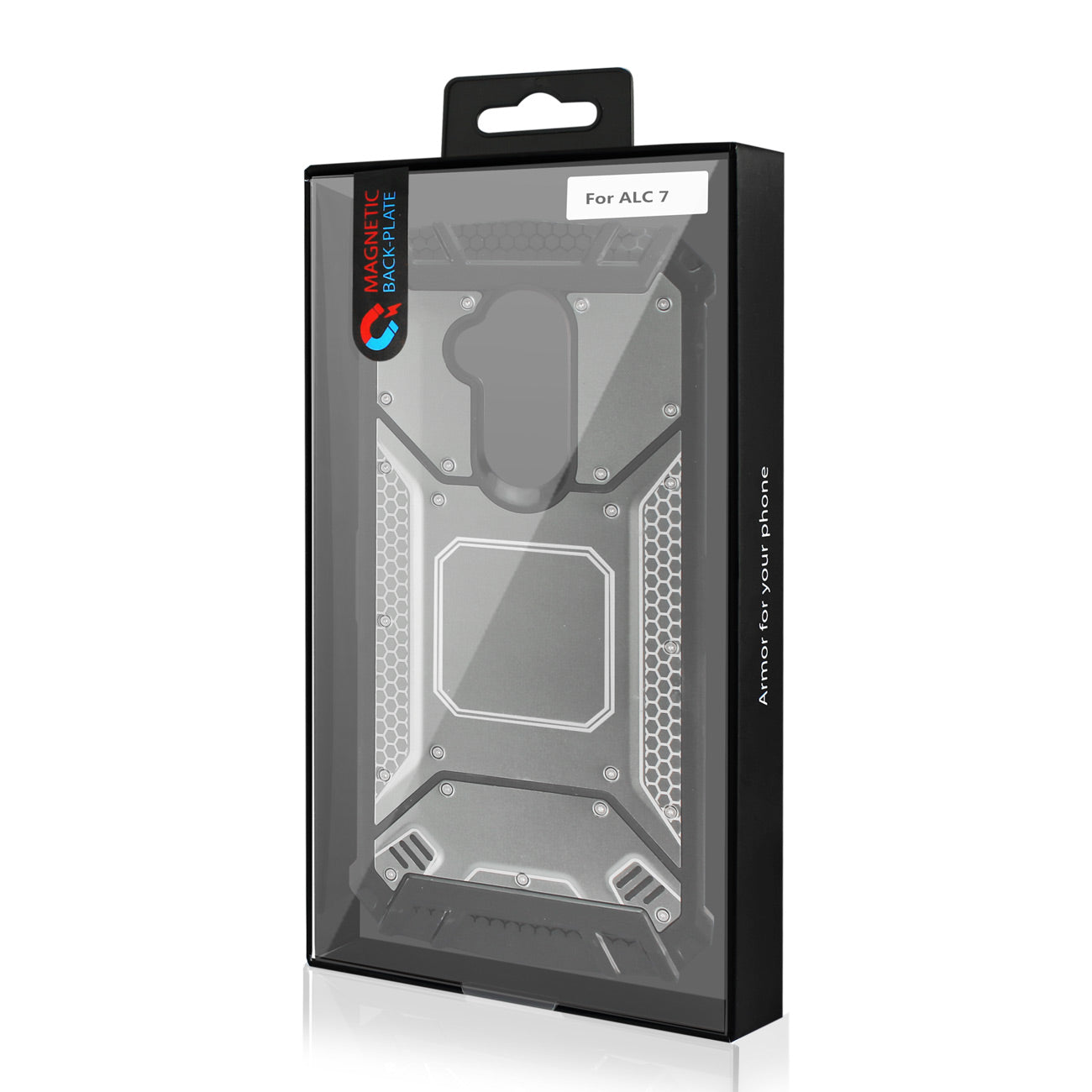 Cover Case Front Metallic Alcatel 7 Folio Gray Color