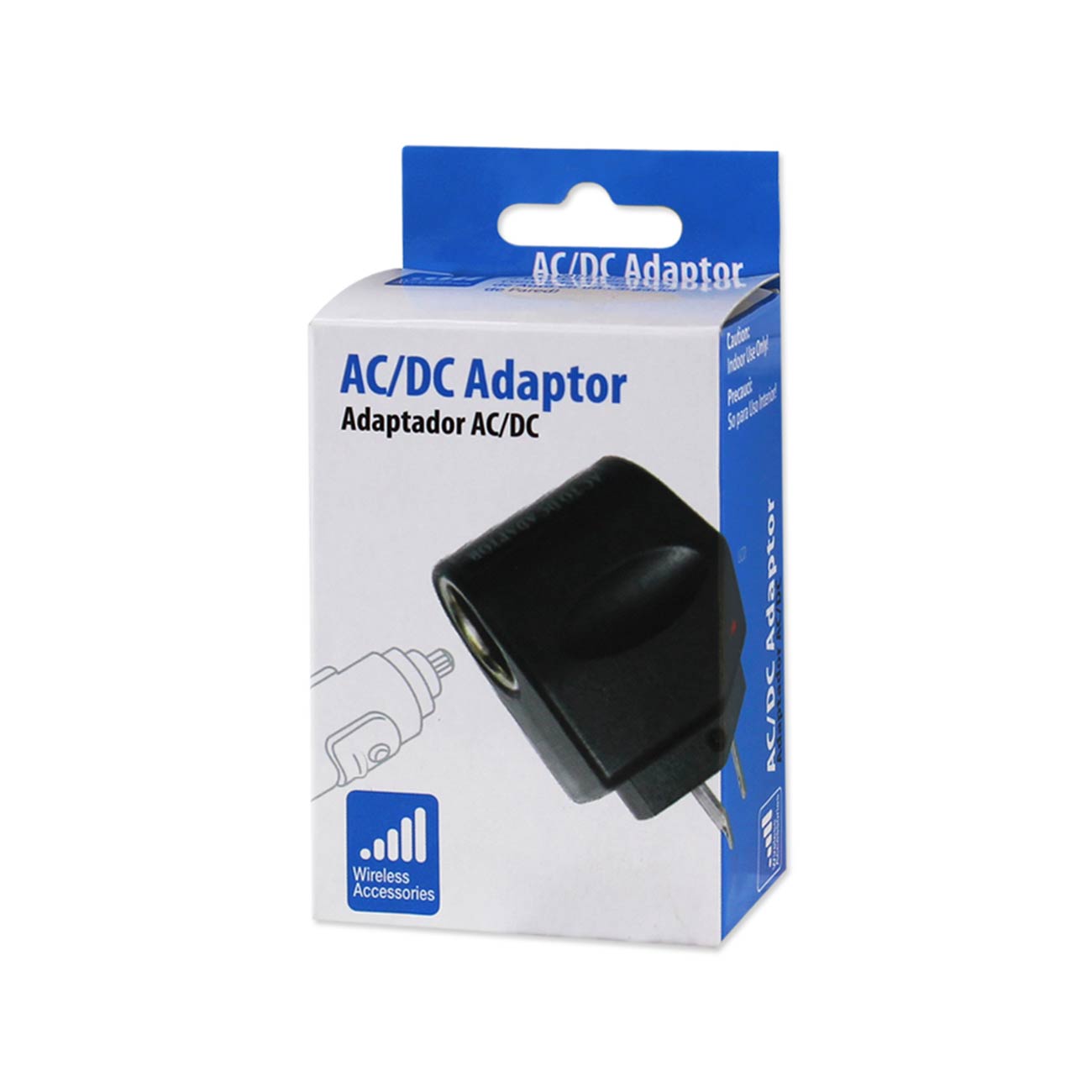 650Mah Ac To Dc Wall Adapter To Car Charger In Black