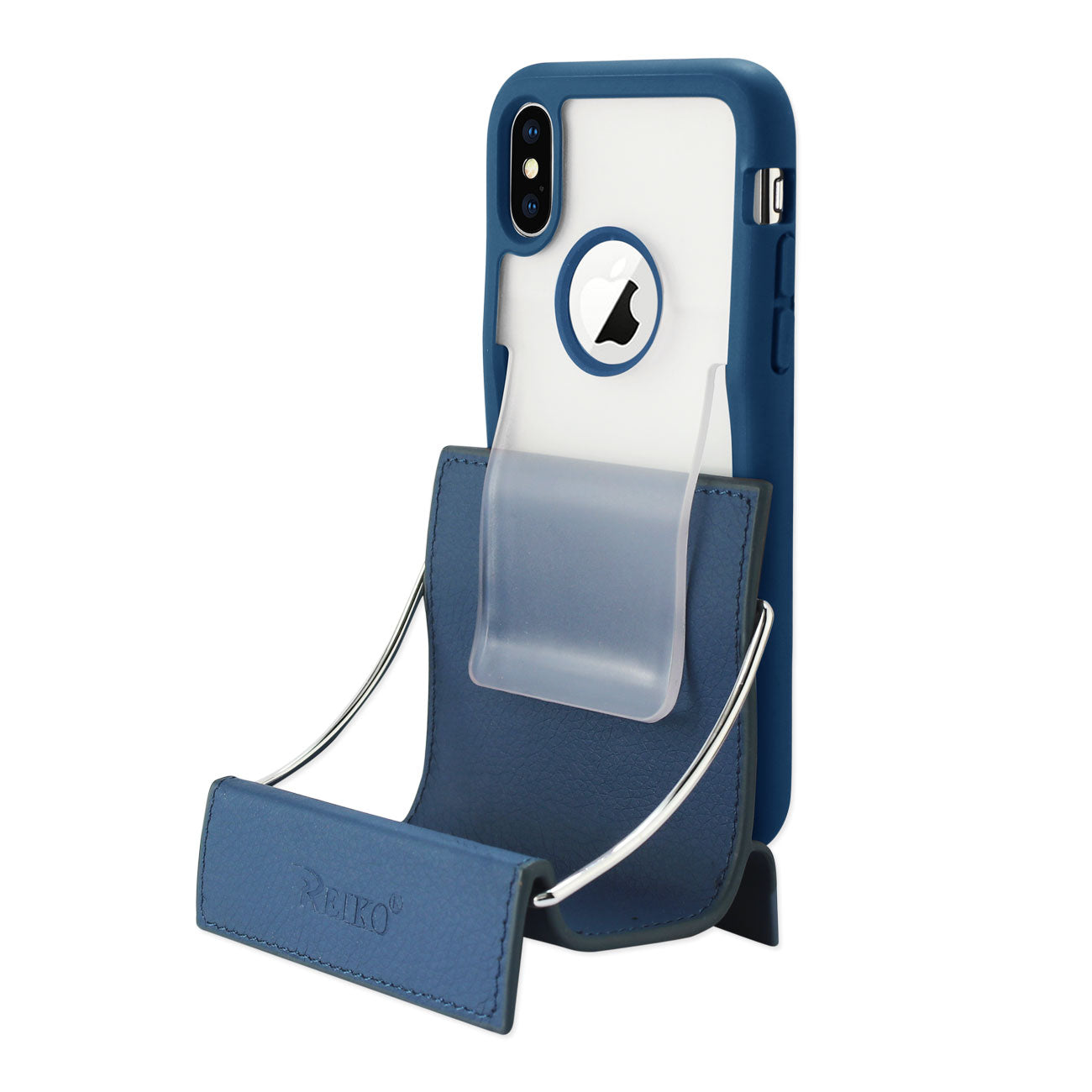 Reiko iPhone X/iPhone XS Belt Clip Polymer Case In Clear Blue