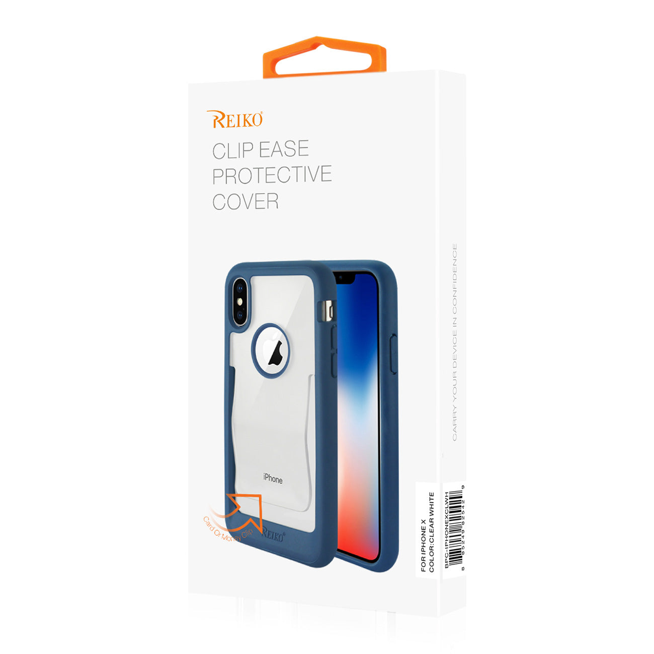 iPhone X/iPhone XS Belt Clip Polymer Case In Clear White