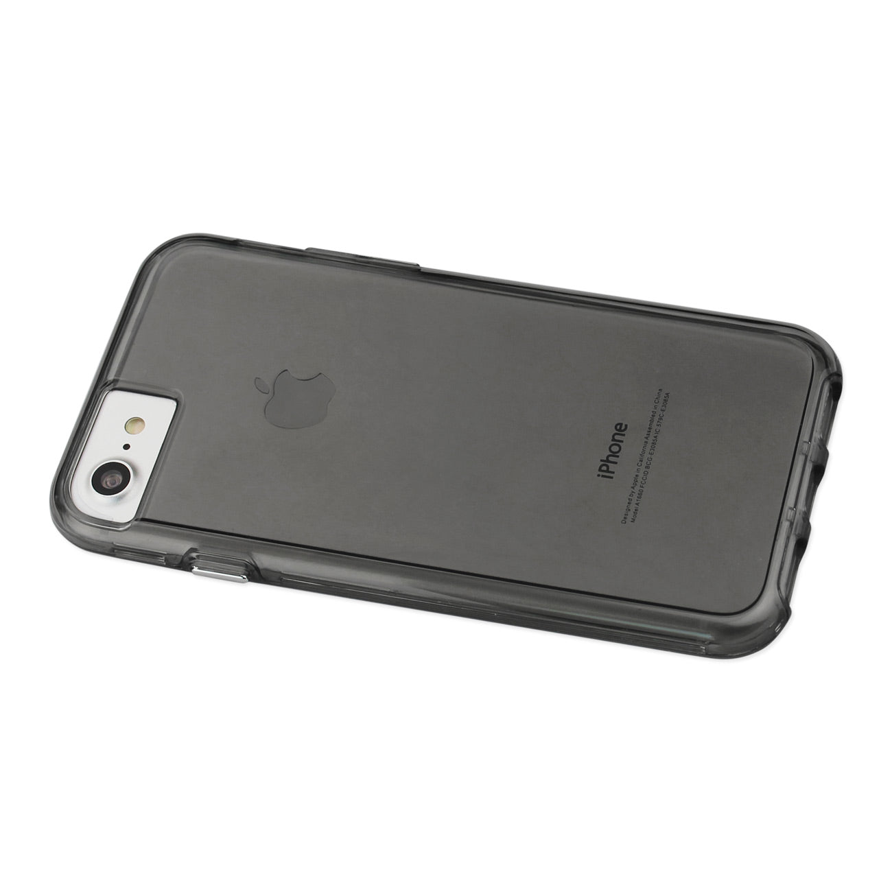iPhone 7/8/SE2 Transparent TPU Hard Protector Cover With Inner Extra Bumper In Clear Gray