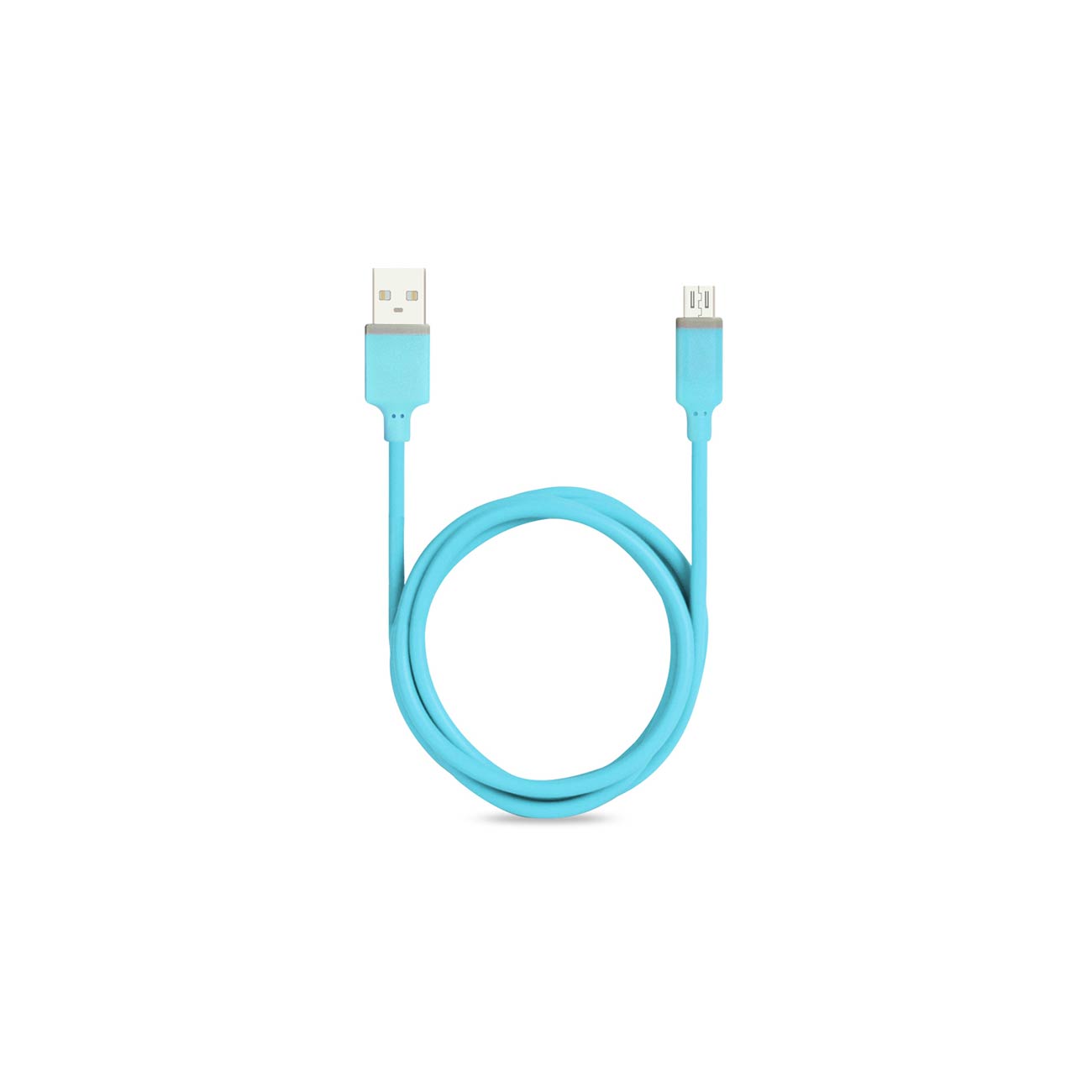 Car Charger Micro USB With USB Data Cable Blue Color
