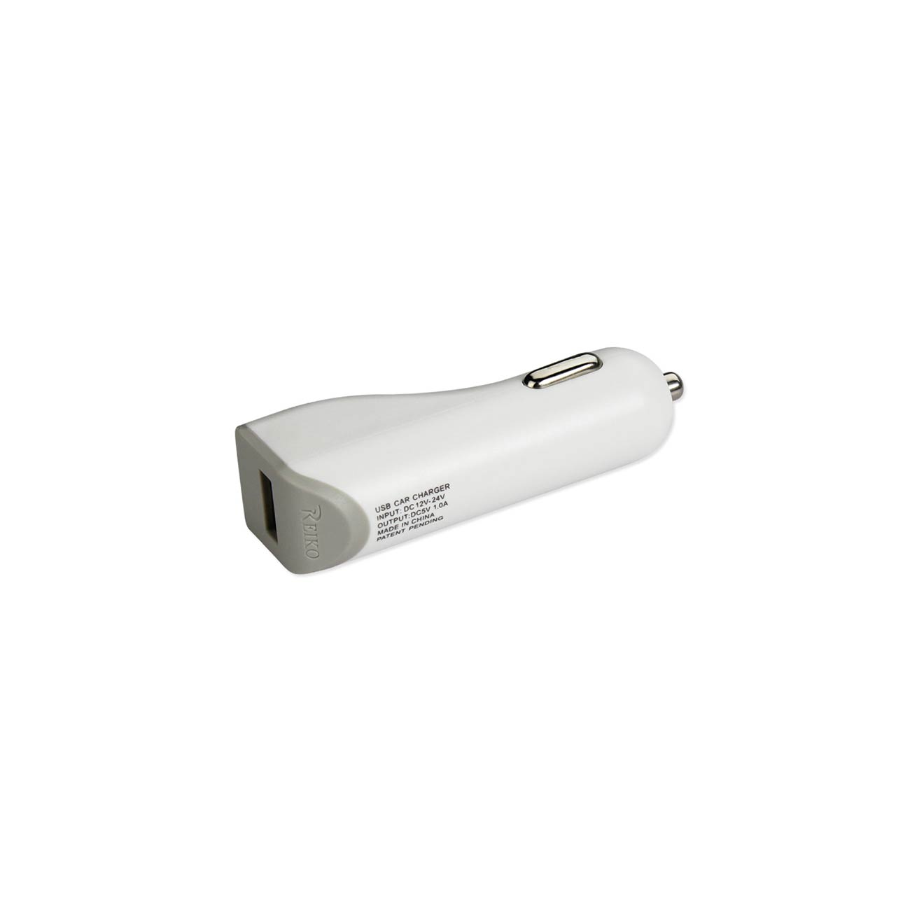 Car Charger Micro USB With USB Data Cable White Color