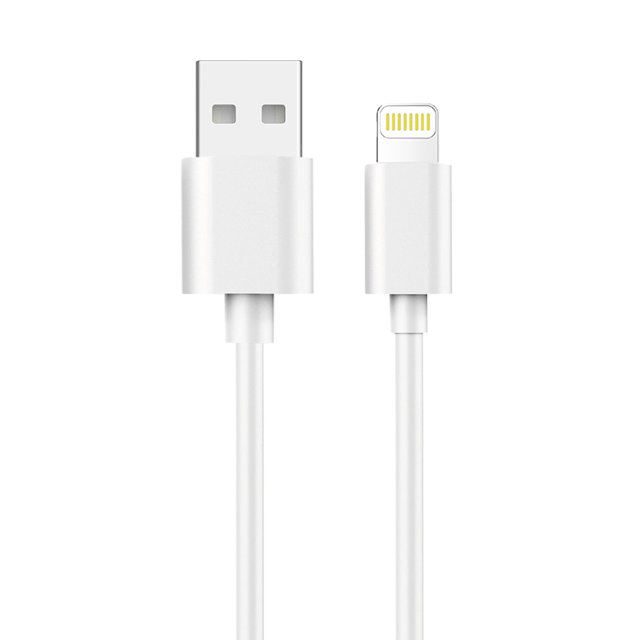 Car Charger With Built In Cable 3Ft 8 PIN Portable White Color