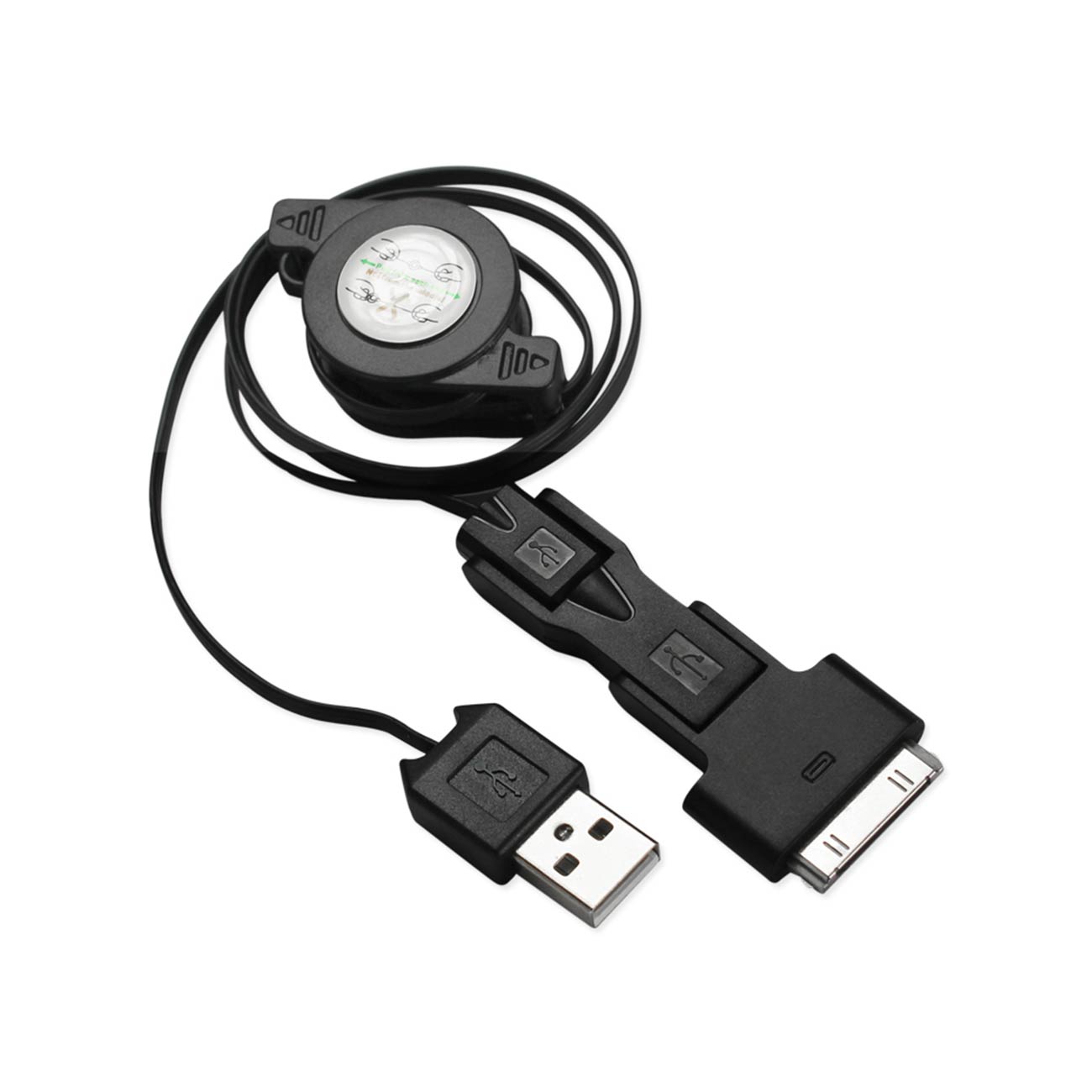 Cable Audio Dual Stereo 3-In-1Male 3.3Ft Black Color