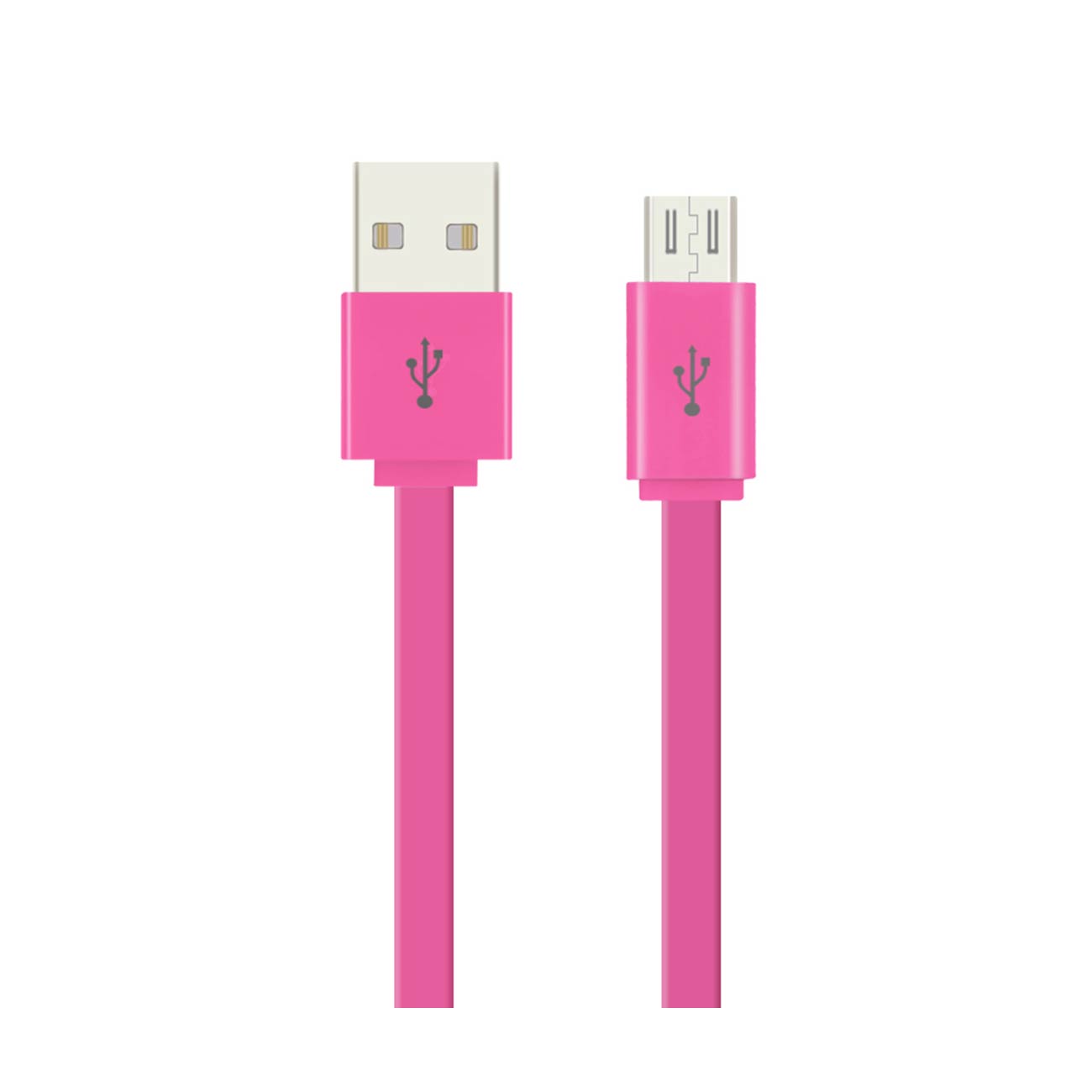 Data Cable USB Flat Micro 3.2Ft Pink Color