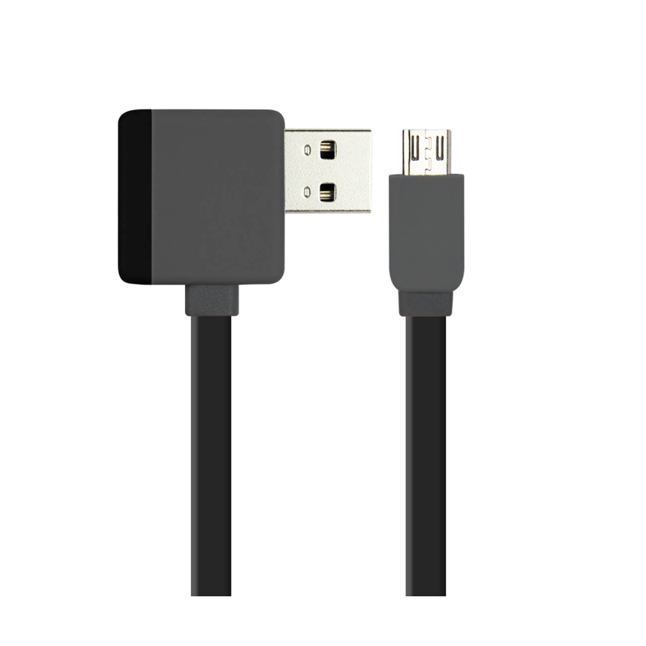 Cable USB Micro Piggyback Flat Liberator 3.2Ft Black Color