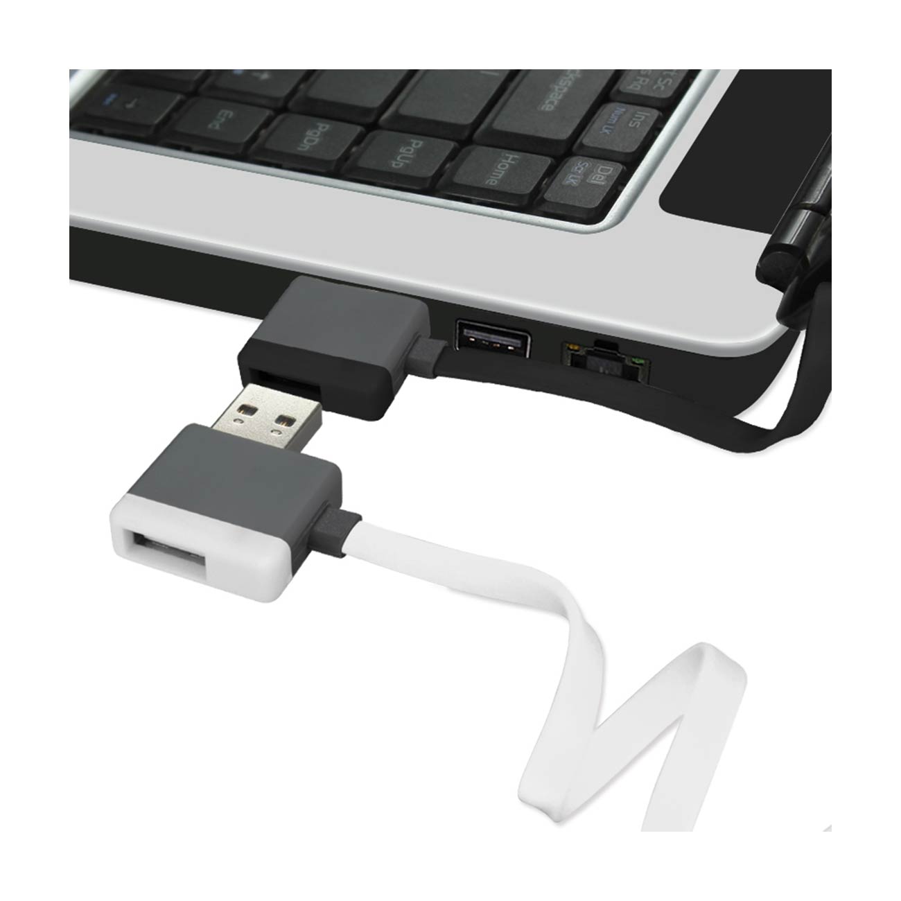 Cable USB Micro Piggyback Flat Liberator 3.2Ft Black Color