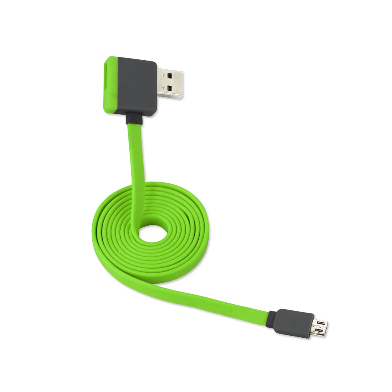 Cable USB Micro Piggyback Flat Liberator 3.2Ft Green Color