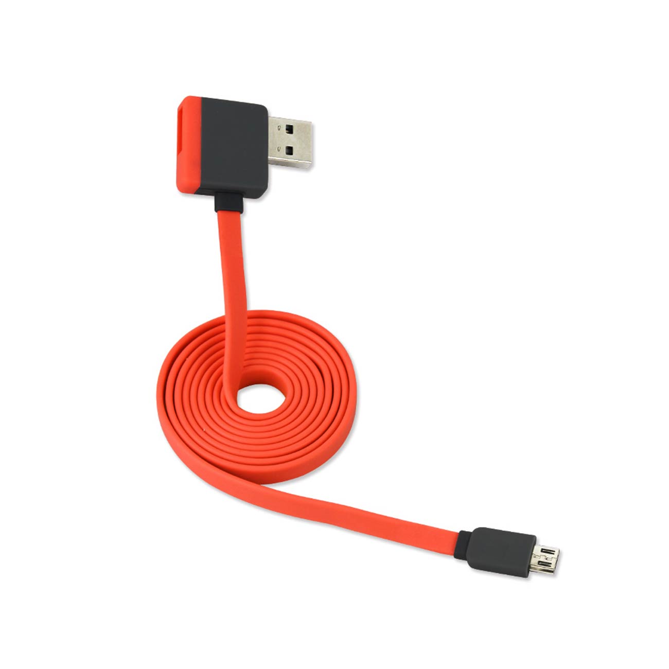 Cable USB Micro Piggyback Flat Liberator 3.2Ft Red Color