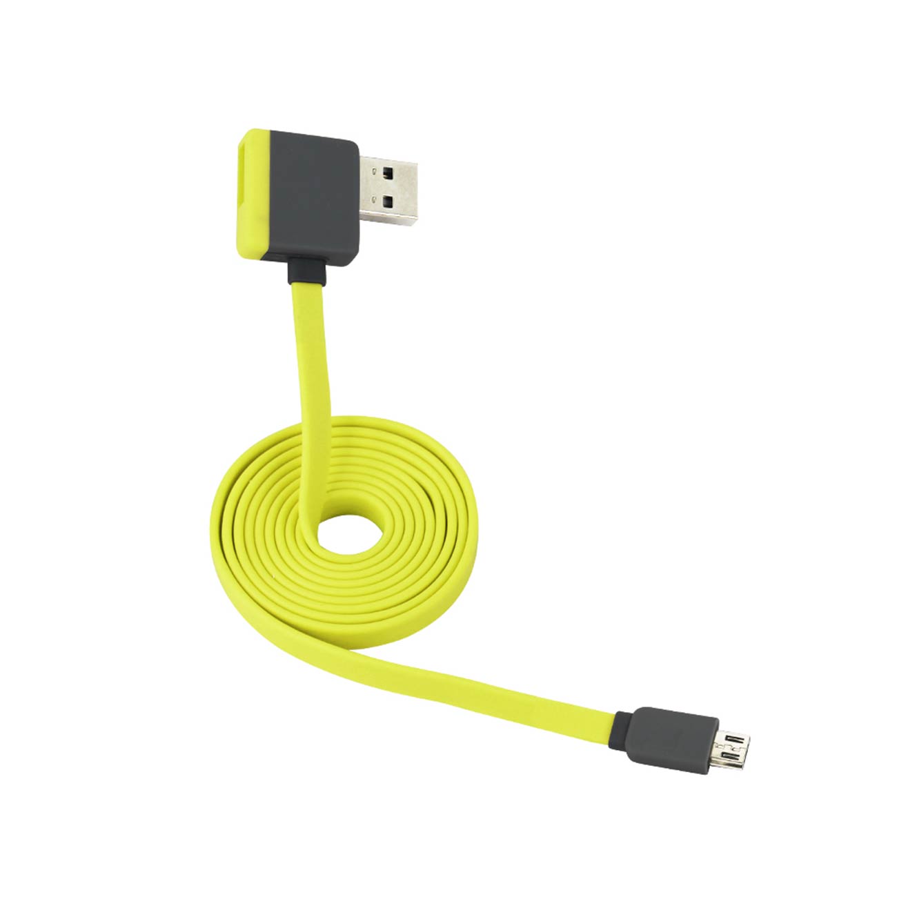 Cable USB Micro Piggyback Flat Liberator 3.2Ft Yellow Color