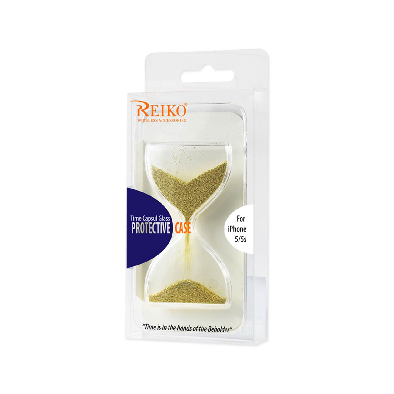 Case Sand Clock 3D iPhone SE/ 5S/ 5 Clear Gold Color