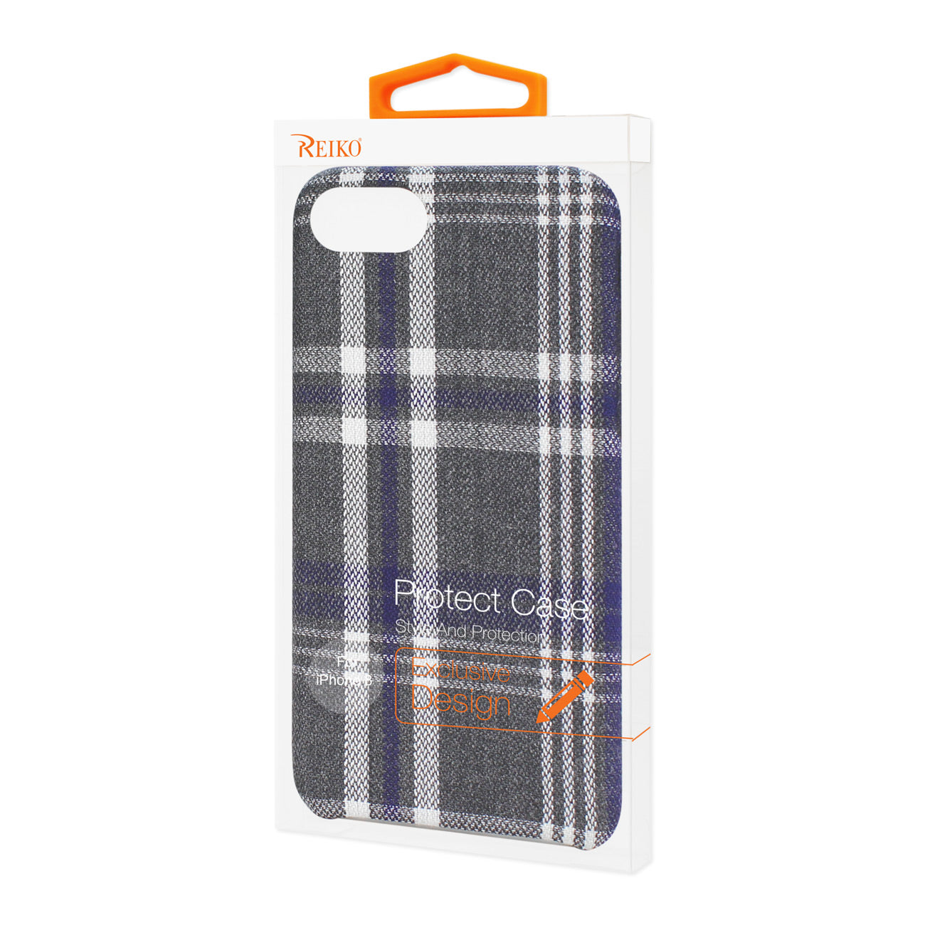 Case Checked Fabric iPhone 7/ 8/ SE2 Black Color