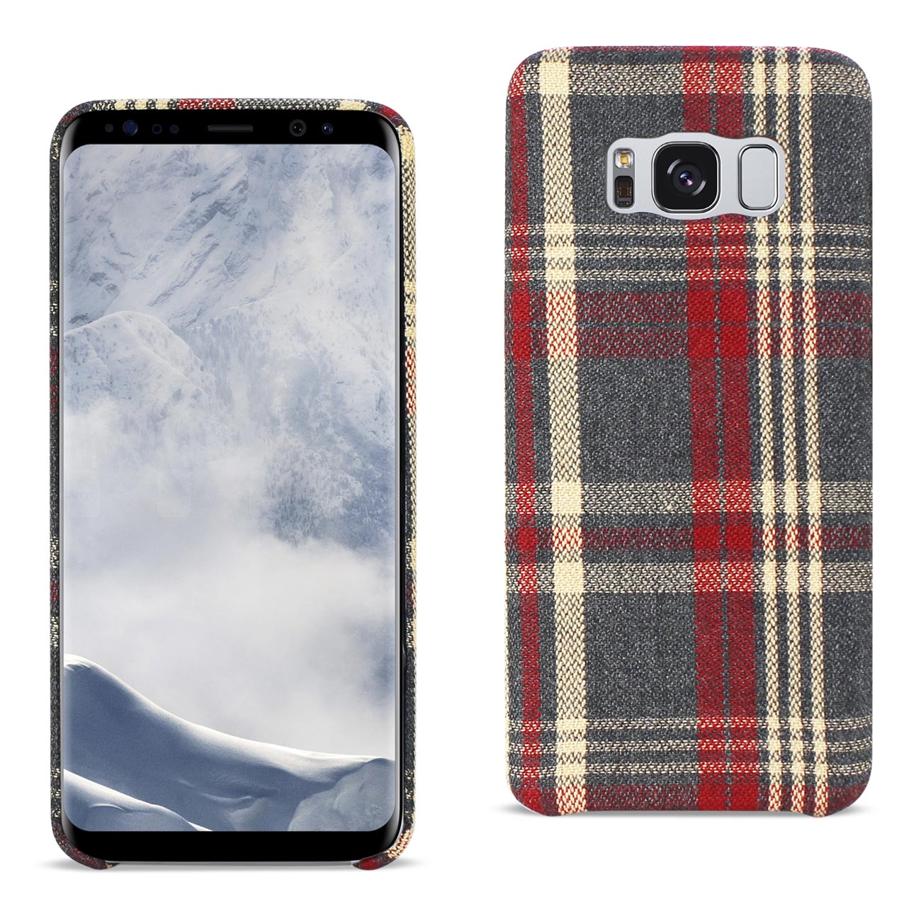 Case Checked Fabric Samsung Galaxy S8 Edge/S8 Plus Red Color