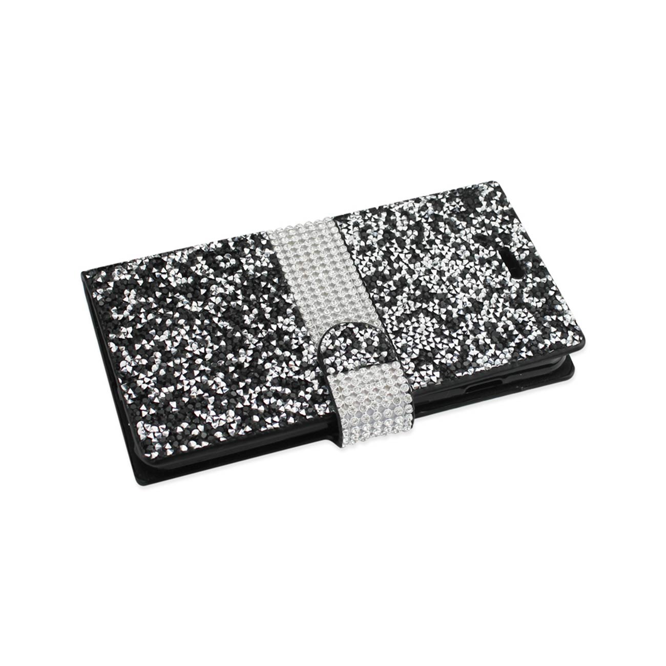 Wallet Case Diamond Rhinestone iPhone 6 Plus Black Color