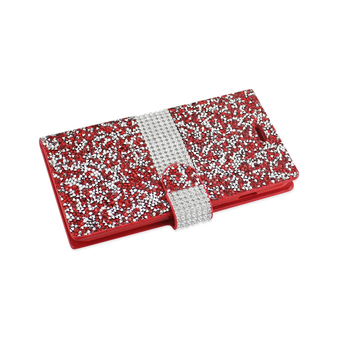 Wallet Case Diamond Rhinestone iPhone 6 Plus Red Color