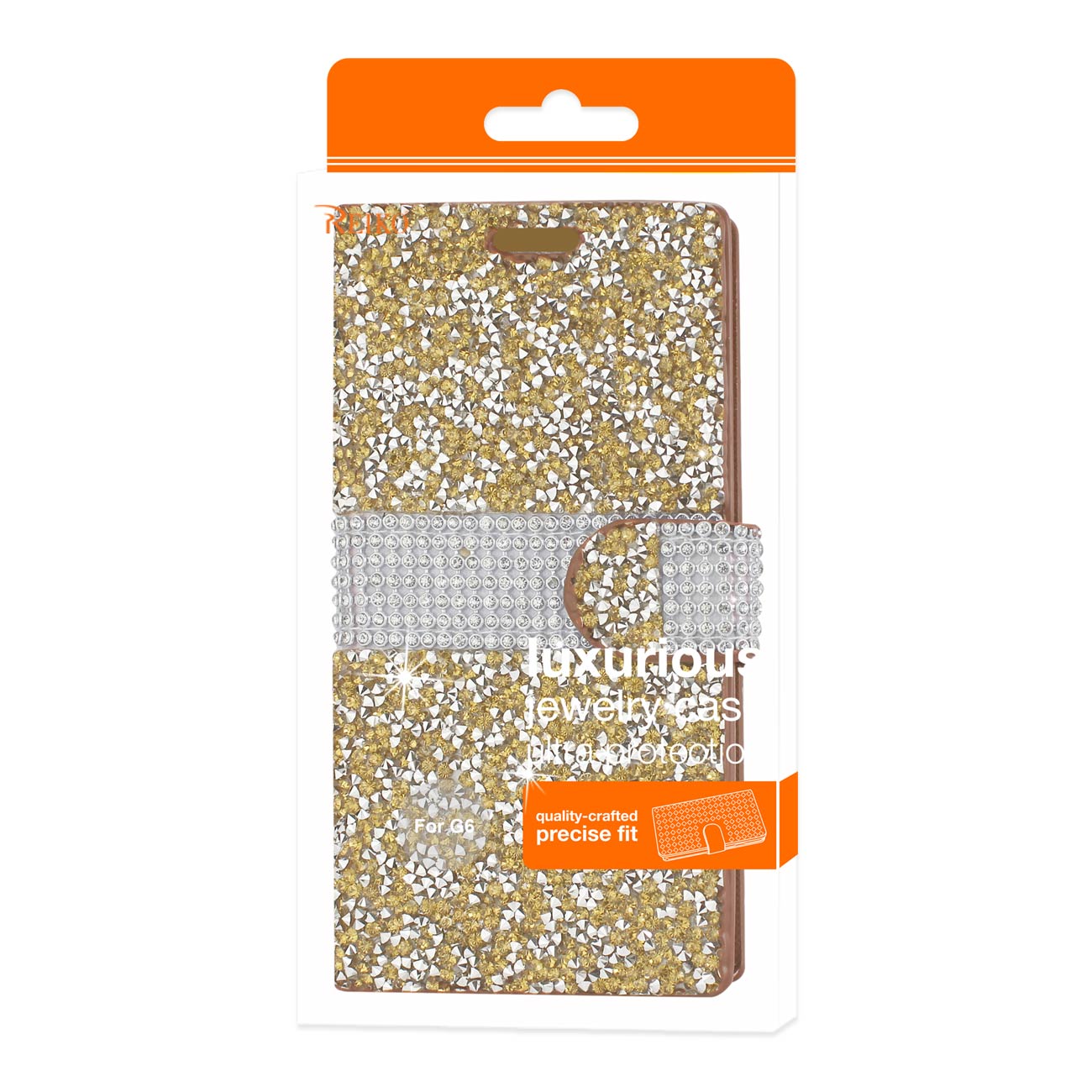 Wallet Case Diamond Rhinestone LG G6 Gold Color