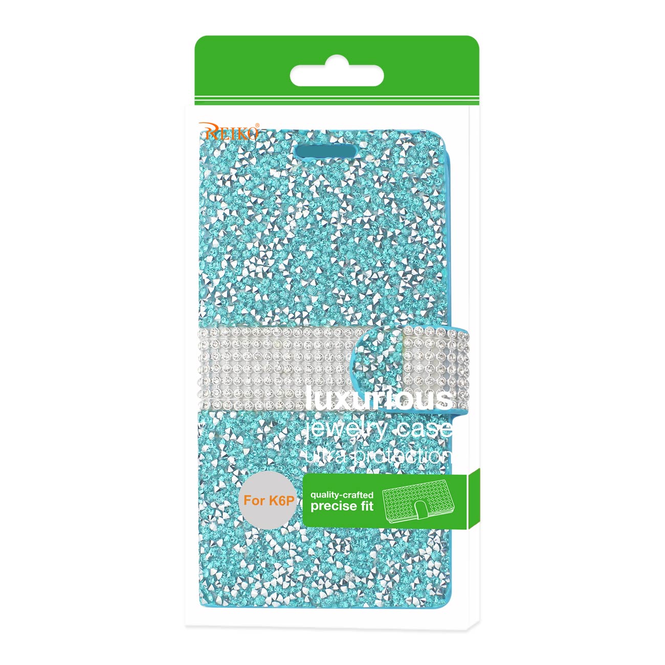 Wallet Case Diamond Rhinestone LG X Power/ K6 Blue Color