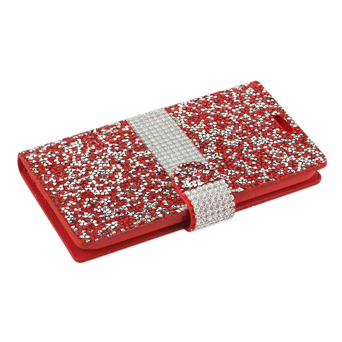 Wallet Case Diamond Rhinestone LG X Power/ K6 Red Color