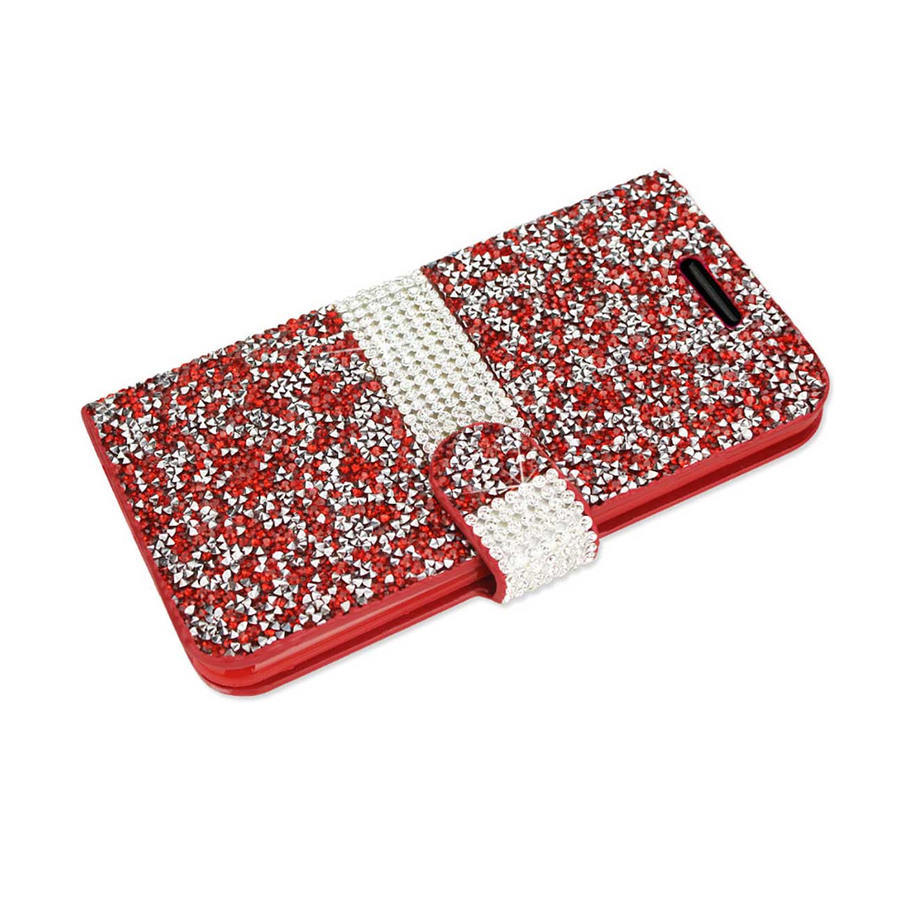 Wallet Case Diamond Rhinestone LG G Stylo Red Color