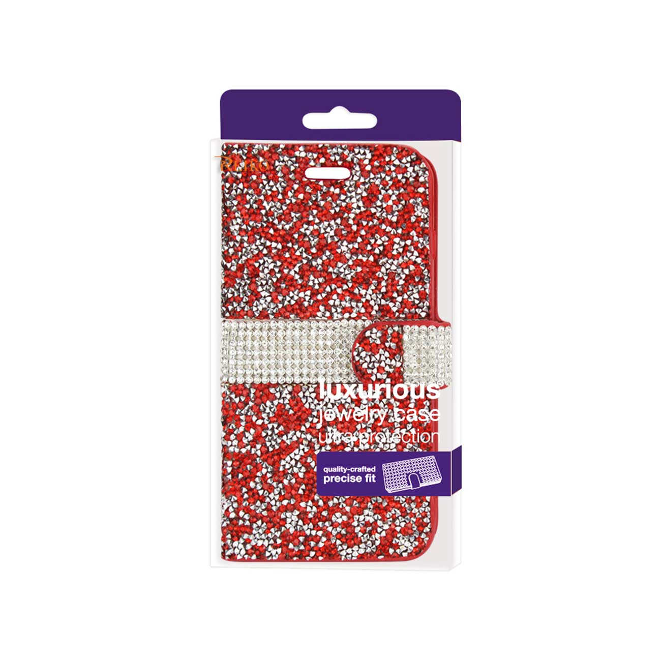 Wallet Case Diamond Rhinestone LG G Stylo Red Color