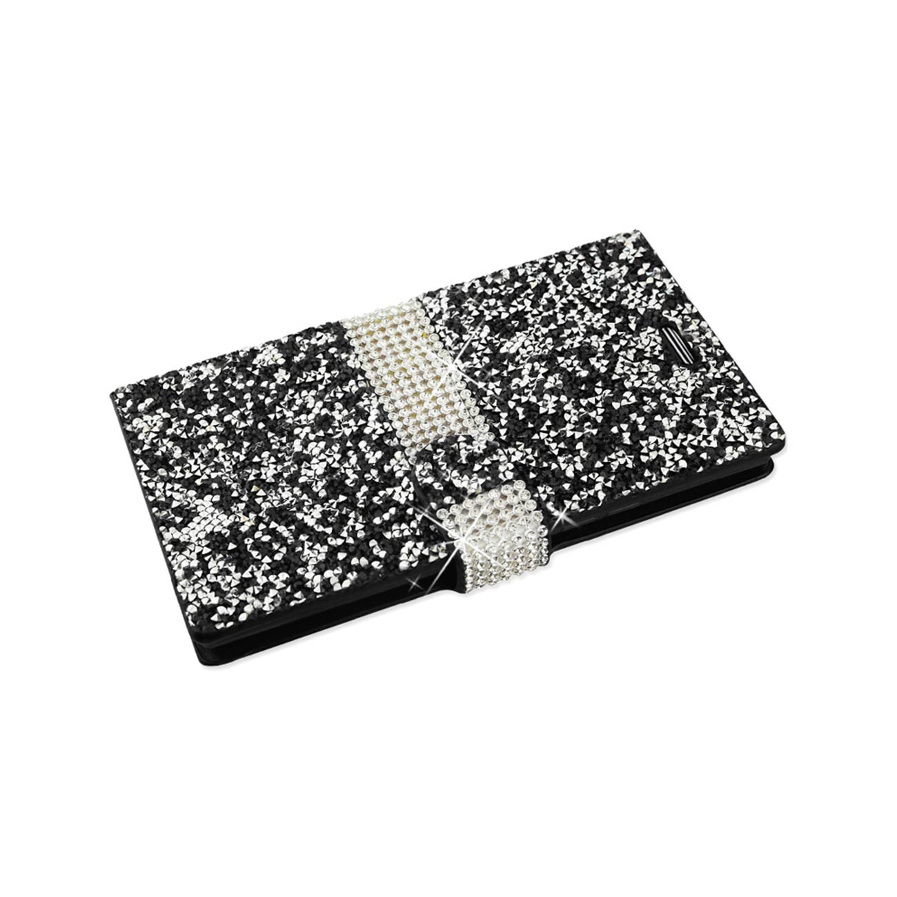 Wallet Case Diamond Rhinestone LG Spree Black Color